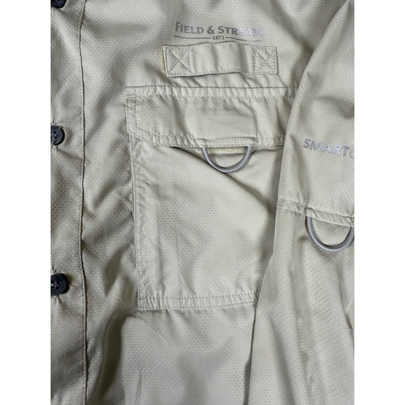 Field & Stream Mens Smartcool Beige Long Sleeve Fishing Shirt Outdoors Large - Picture 5 of 10